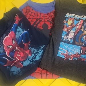 3 Marvel Spider-Man and Avengers T-Shirts Size 4t